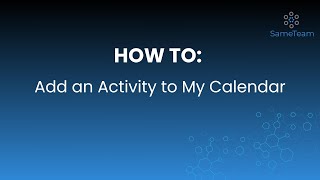 How To Add Activities to My Calendar [upl. by Cuda]