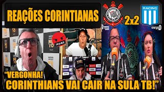 REAÇÕES dos CORINTIANOS  CORINTHIANS 2x2 RACING  EMPATE FRUSTRANTE  VAMOS RIR DO CORINTHIANS [upl. by Ardnassac]