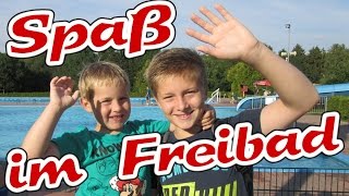 SommerFerien 2015 Vlog  Spaß im Freibad  Fun in the lido pool  Kanal für Kinder Kinderkanal [upl. by Brag244]