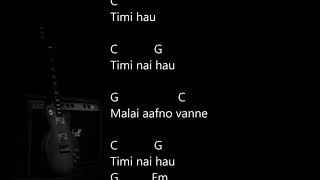 Timi nai hau  Sabin Rai  Official lyrics with guitar chords  Nepko Music  Valentine special [upl. by Toft458]