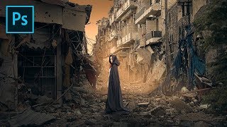 Photoshop Manipulation Tutorial Dramatic Effects  Ghost Town [upl. by Ydiarf407]