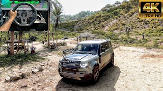 Land Rover Defender  Forza Horizon 5  PXN V9 Steering Wheel Gameplay [upl. by Aimahc]