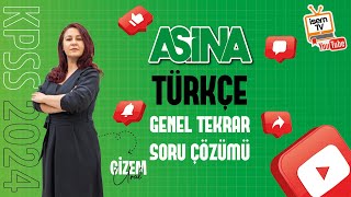 Aşina Türkçe KPSS  Gizem URAL  Genel Tekrar Soru Çözüm 1 [upl. by Royden]