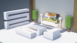 How to Build a Minecraft Modern Living Room  Minecraft Decoration Ideas [upl. by Aivalf82]