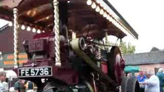 travelling steam engine generator at fair music rally [upl. by Ahsimal]