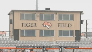 Coweta Football Field Ready For Play Days After Tornado Hits Town [upl. by Shulamith1]