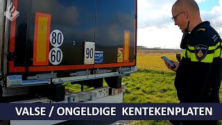 Valse  Ongeldige kentekenplaten  Politie Landelijke Eenheid  Dienst infrastructuur [upl. by Nosniv]