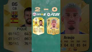 Fifa 16 vs FC 25 BarcelonaFIFA Comparisons [upl. by Orestes]