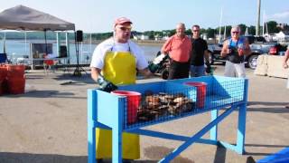 Scallop Shucking Demonstration at Digby Scallop Days [upl. by Nrublim]