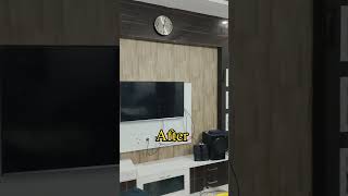 Tv Unit Wall Covering 💯 wallpaper shorts viralshorts youtubeshorts shortsfeed [upl. by Aztilay]