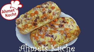 Rezept Flammkuchen Ciabatta  Ahmet Kocht  italienisch deutsch kochen  Folge 55 [upl. by Nolyd261]