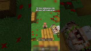 Si los Aldeanos Hablaran minecraft minecraftshorts minecraftmemes [upl. by Ocimad]