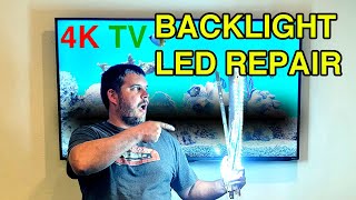 Insignia 55 inch Roku 4K TV LED Backlight Repair [upl. by Nac131]