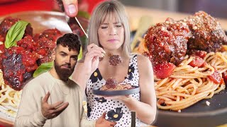 I TRIED MAKING GAZ OAKLEY’S MEATIEST VEGAN MEATBALLS  AvantGardeVegan Recipe  The Edgy Veg [upl. by Hance]