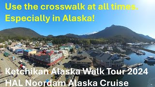 Walking tour of Ketchikan Alaska Noordam Alaska Cruise 2024 [upl. by Dorkas]