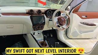 MY SWIFT GOT NEXT LEVEL INTERIOR 😍 SWIFT INTERIOR MODIFIED PART 1 FIRST TIME IN INDIA 🇮🇳 SWIFT [upl. by Ataynek]