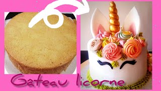 Gâteau Licorne facile  Unicorn Cake [upl. by Ahtiek]