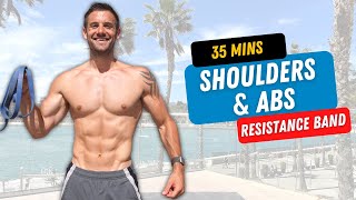 Intense SHOULDERS amp ABS Workout to BUILD MUSCLE with Resistance Bands  35 Minutes [upl. by Jolanta497]