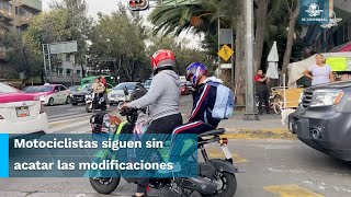 Más de 2 mil infracciones a motociclistas por modificaciones al Reglamento en la CDMX [upl. by Htebaile]