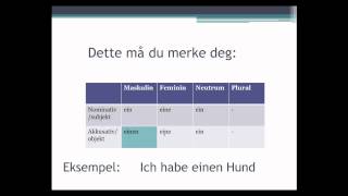 Nominativ og akkusativ av ubestemt artikkel og eiendomspronomen [upl. by Rodriguez]
