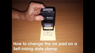 How to change the ink pad on a Selfinking date stamp [upl. by Rosinski3]