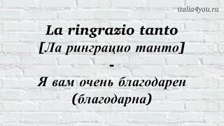 4 Как поблагодарить на Итальянском Итальянский для путешественников [upl. by Dasya]