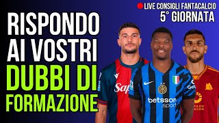 FANTACALCIO Consigli di Formazione 5° Giornata [upl. by Annayak955]