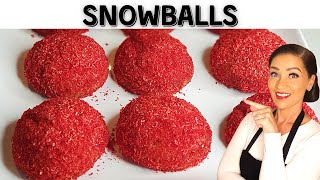 How To Make Snow Balls  Eggless Snowballs  Coconut Ice Snowball Recipe  Coconut Ice balls  Sweet [upl. by Titos923]