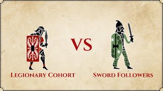 ROME II Total War  Legionary Cohort VS Sword Followers [upl. by Nerat]