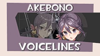 All Akebono Voicelines Kancolle [upl. by Hareemas246]