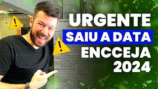 SAIU A DATA ENCCEJA 2024 [upl. by Wardieu]