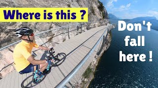 Cycling Italy Garda Lake The most beautiful bike path in the world  Cycling Ciclopista del Garda [upl. by Ennyletak]