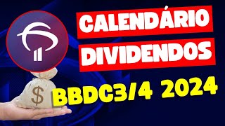 BBDC3 BBDC4 CALENDÁRIO PAGAMENTO DE DIVIDENDOS 2024 DO BRADESCO [upl. by Yerahcaz]