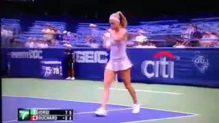 Giorgi almost avoids the handshake with Bouchard [upl. by Vidal619]