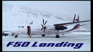 Ísafjörður Landing Fokker 50 [upl. by Galasyn471]