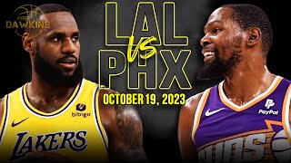 Los Angeles Lakers vs Phoenix Suns Full Game Highlights  October 19 2023  FreeDawkins [upl. by Barrada]