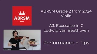 Écossaise in G A3  ABRSM Grade 2 Violin 2024  Performance and Tips [upl. by Corinne]