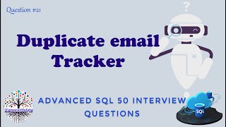 Duplicate email Tracker  Advanced SQL Interview Questions  Data Engineer Interview Question  sql [upl. by Rutter748]