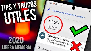 Liberar ESPACIO EN ANDROID LIBERAR memoria interna Android 2020  TIPS Y TRUCOS [upl. by Lewak]