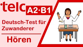 Telc DTZ A2·B1  Deutsch Test für Zuwanderer  Hören mit Lösungen [upl. by Nissy]