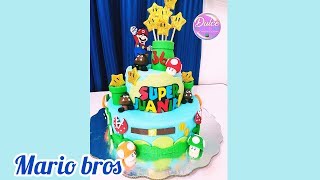 Decoraciones en fondant de MARIO BROS  para pastel ó cupcakes [upl. by Brnaba286]