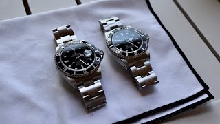 Finally The Rolex Submariner 14060m vs 16610 Date vs No Date Pre Ceramic Wars [upl. by Leirum443]