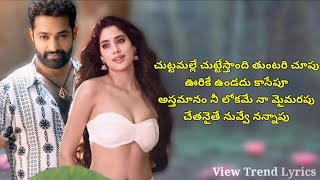 Chuttamalle Song Lyrics  Telugu  Devara  NTR  Janhvi  Anirudh R  View Trend Lyrics [upl. by Acsisnarf]