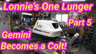 Lonnies One Lung Racer Part 5 Gemini Becomes a Colt Vintage Polaris single cyl race snowmobile [upl. by Odravde142]