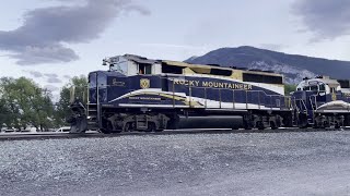 Rocky Mountaineer Arrives at Banff Station [upl. by Jepum]