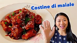 Costine di maiale in salsa agrodolce ricetta del papà 糖醋排骨  La vera cucina cinese [upl. by Nosna]