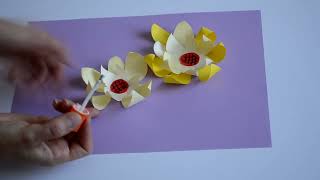 DIY Very simple paper flowers with your own hands [upl. by Woothen]