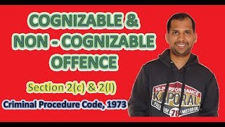 Cognizable and Non  Cognizable Offences  Section 2c  Section 2l  Criminal Procedure Code [upl. by Eillah]