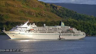 MS Amadea  Fort William  Tuesday 20082024  ZOOM Cam  Live Webcam [upl. by Figge]