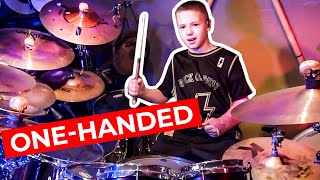 BACK IN BLACK  ACDC Drum Cover  age 10 Avery Drummer [upl. by Abrahams]